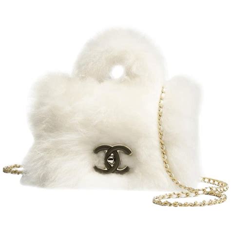 small white chanel purse|white fluffy Chanel bag.